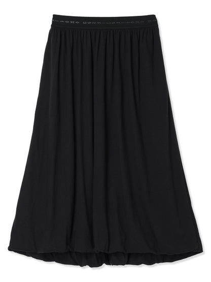 COTTON/LINEN PAPER-LIKE JERSEY SKIRT (15 BLACK)