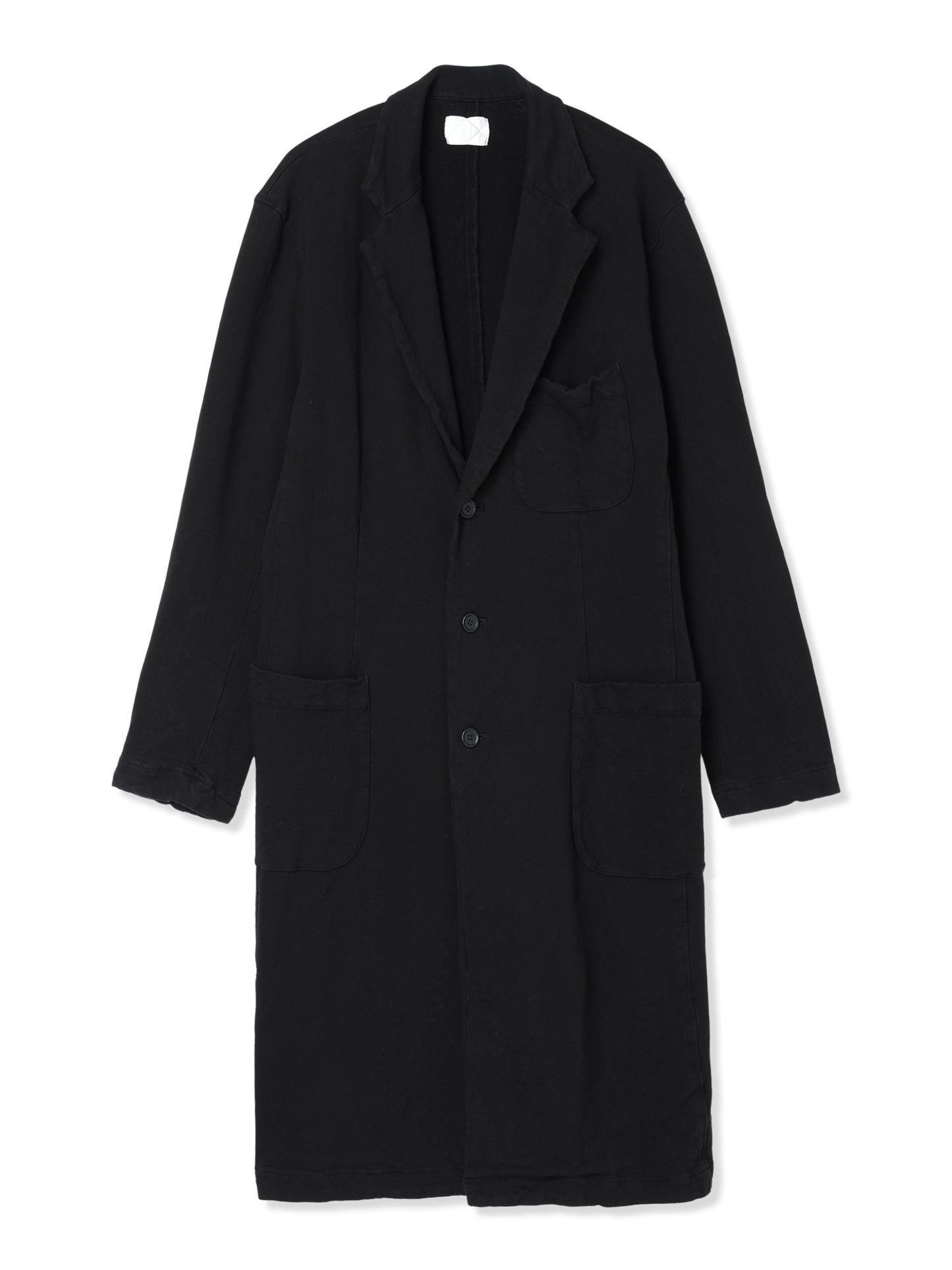 SHRINK FRENCH TERRY TAILORED COAT (15 BLACK)