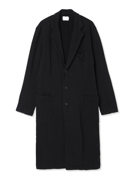 SHRINK FRENCH TERRY TAILORED COAT (15 BLACK)