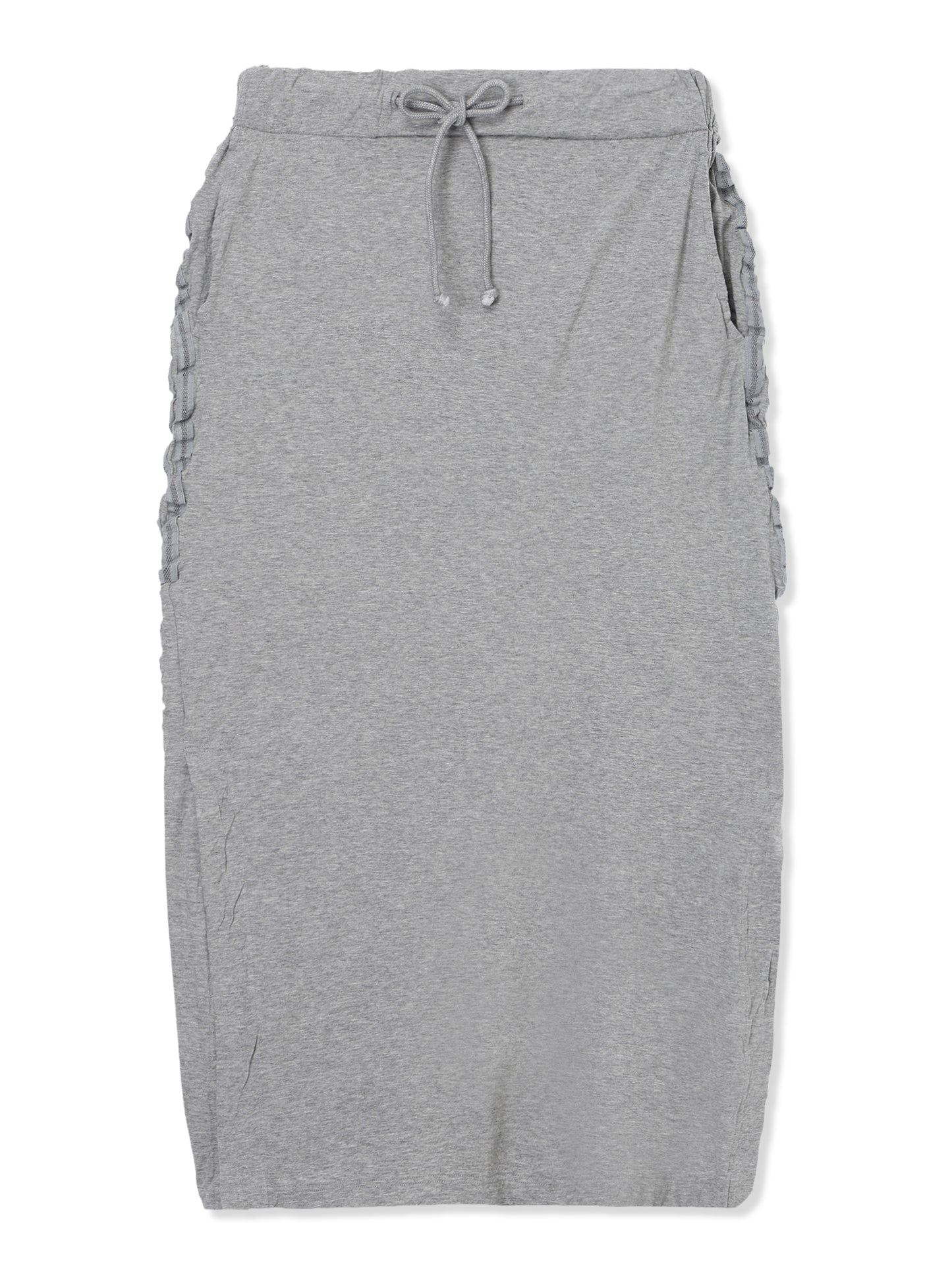 SHRINK JERSEY SIDE SLIT SKIRT (13 GRAY)