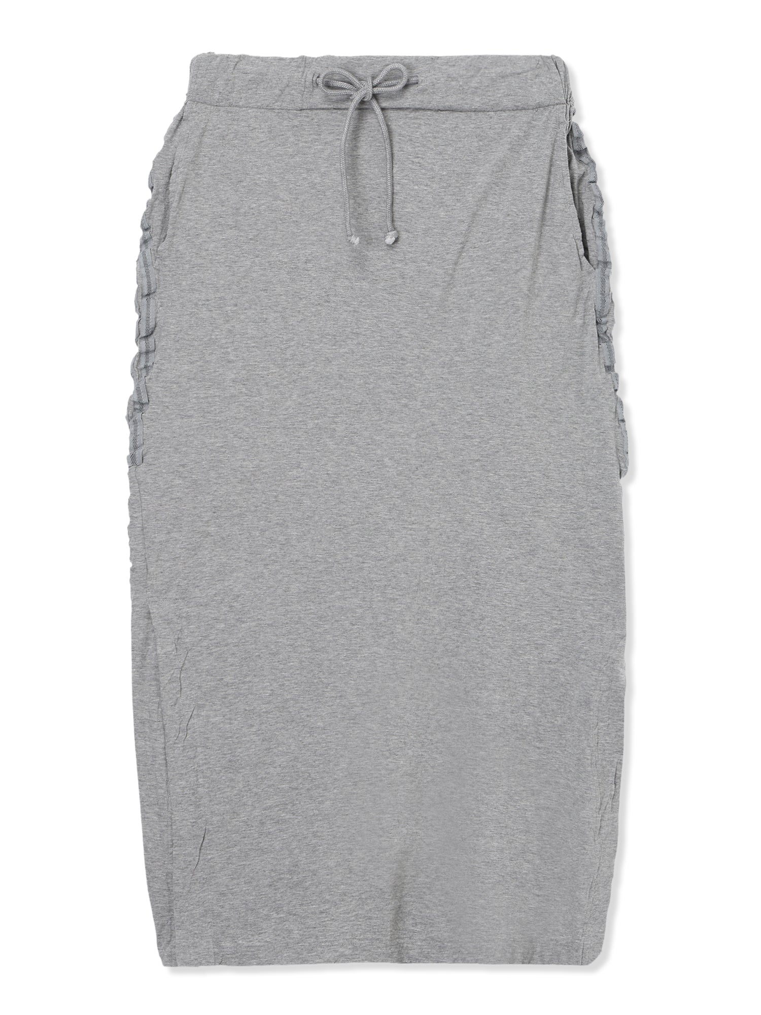 SHRINK JERSEY SIDE SLIT SKIRT (13 GRAY)