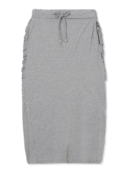 SHRINK JERSEY SIDE SLIT SKIRT (13 GRAY)