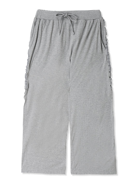 SHRINK JERSEY WIDE LEG PANTS (13 GRAY)