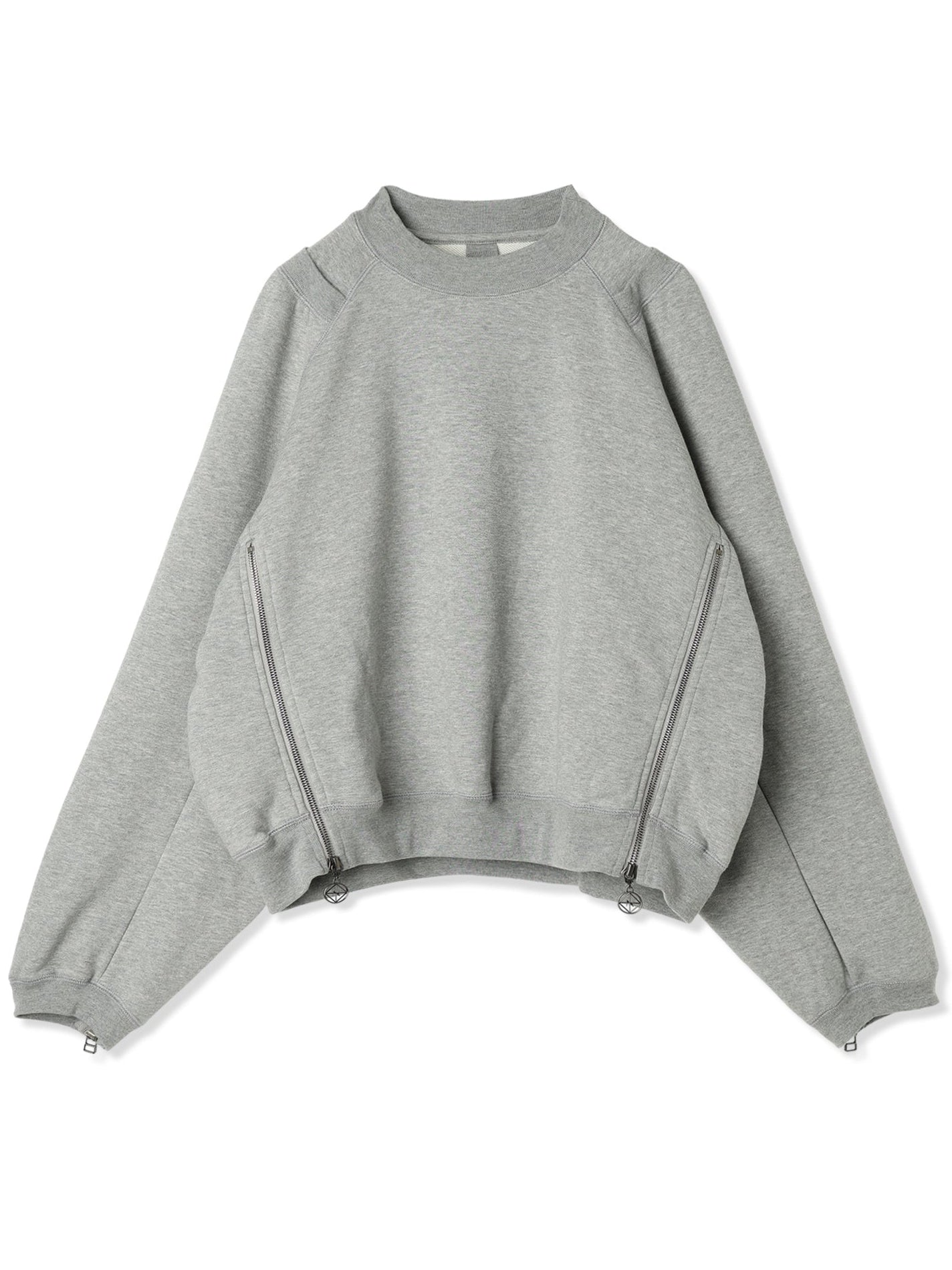 ROYAL TERRY 3D SIDE ZIP CREWNECK SWEAT SHIRT