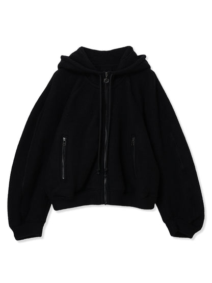 WOOL FLEECE HOODIE JACKET