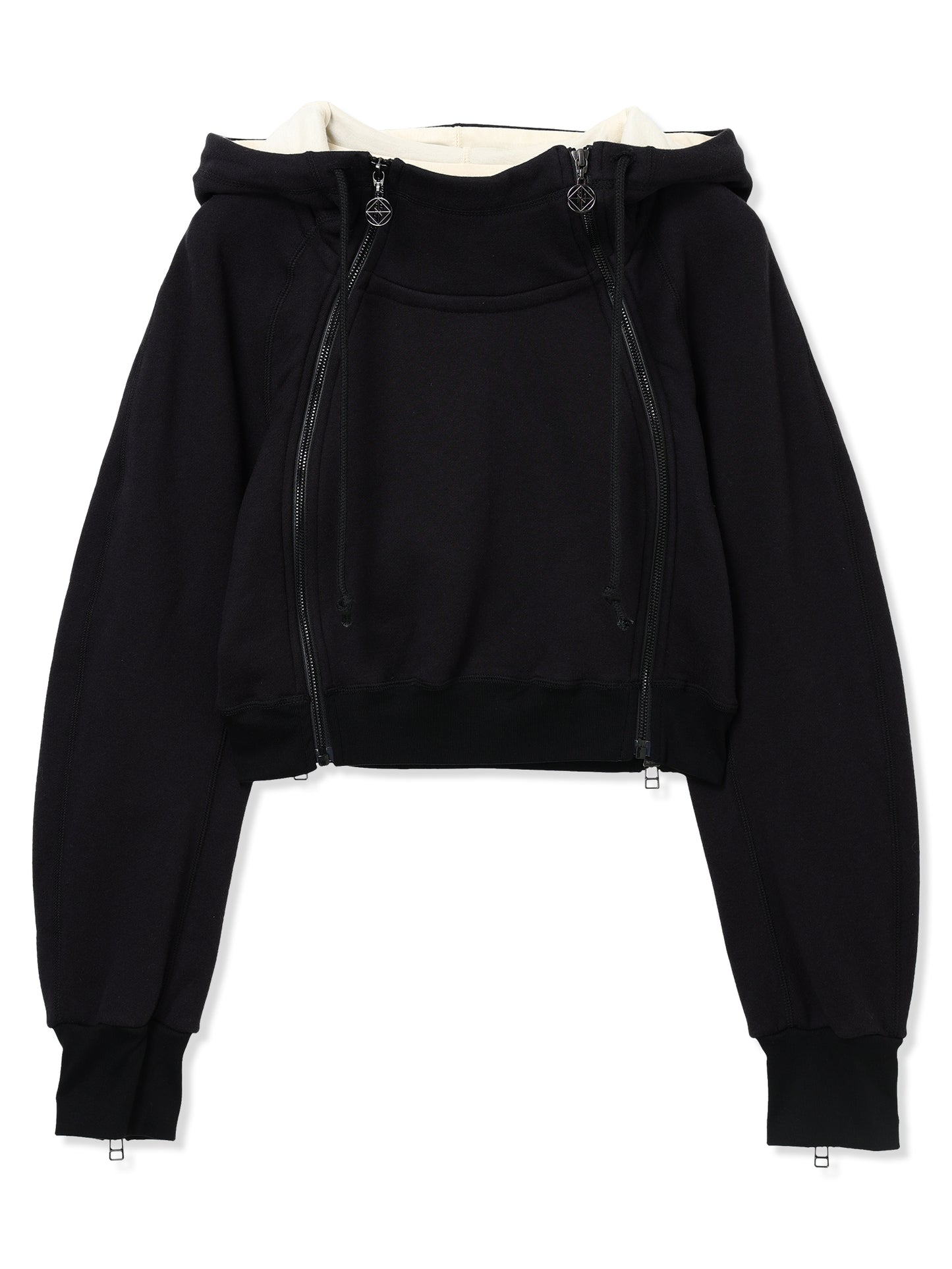 ROYAL TERRY 3D CROPPED HOODIE SWEAT SHIRT