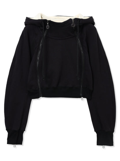 ROYAL TERRY 3D CROPPED HOODIE SWEAT SHIRT