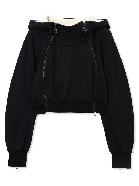 ROYAL TERRY 3D CROPPED HOODIE SWEAT SHIRT