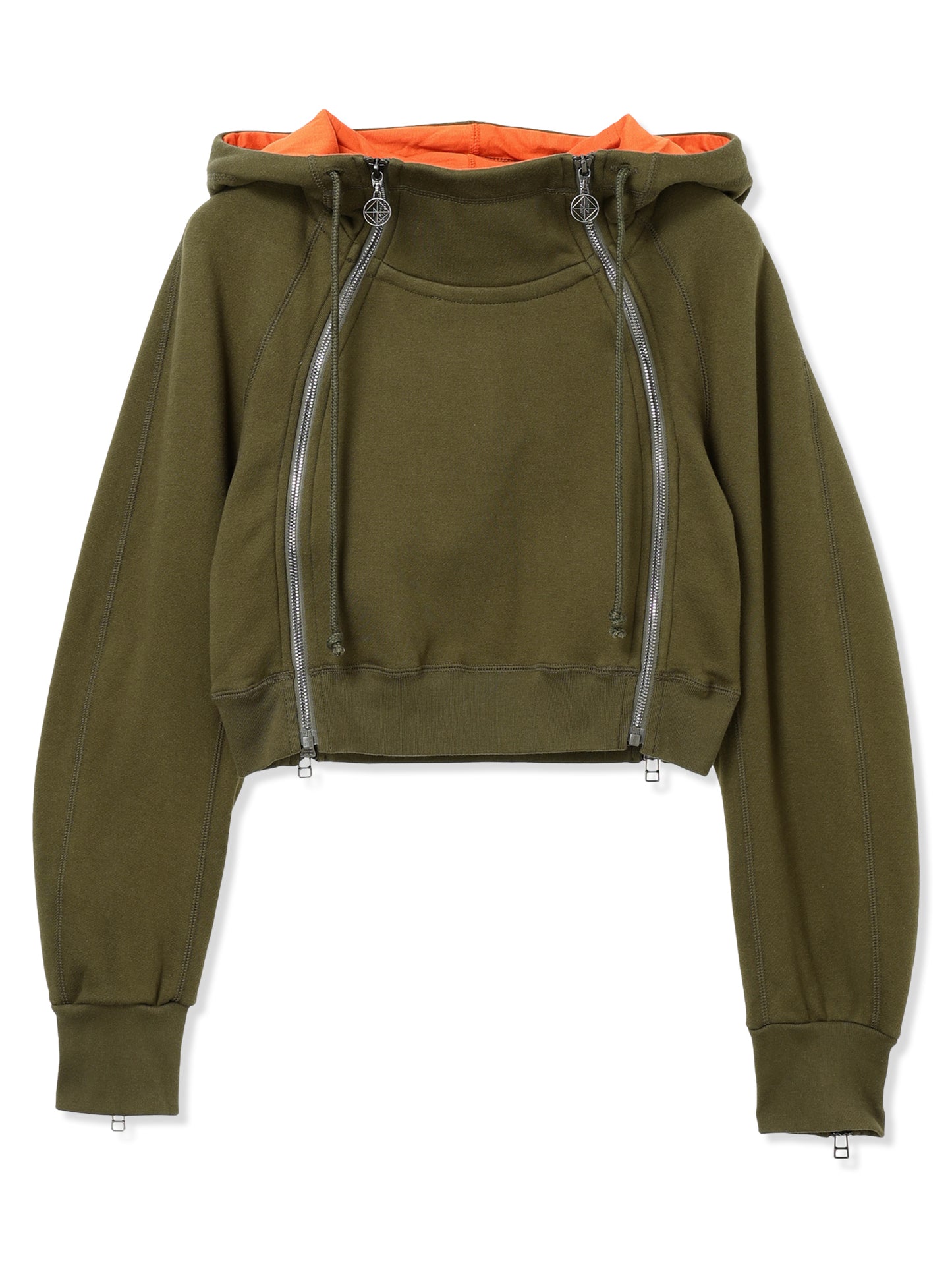 ROYAL TERRY 3D CROPPED HOODIE SWEAT SHIRT