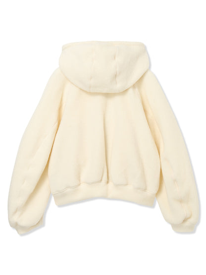 WOOL FLEECE HOODIE JACKET