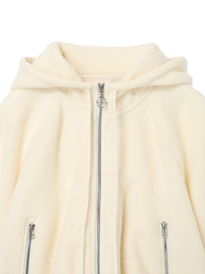 WOOL FLEECE HOODIE JACKET