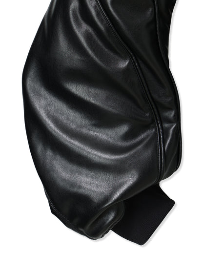 VEGAN LEATHER SHORT TRUCK JACKET