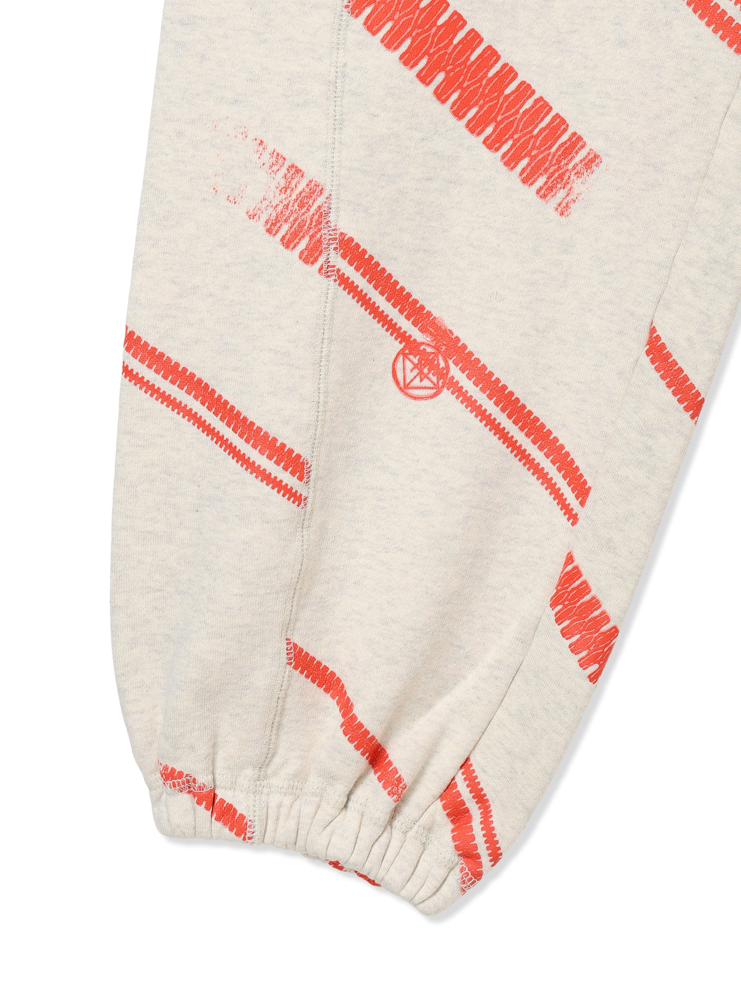 PRINT TERRY DIAGONAL ZIP JOGGER PANTS