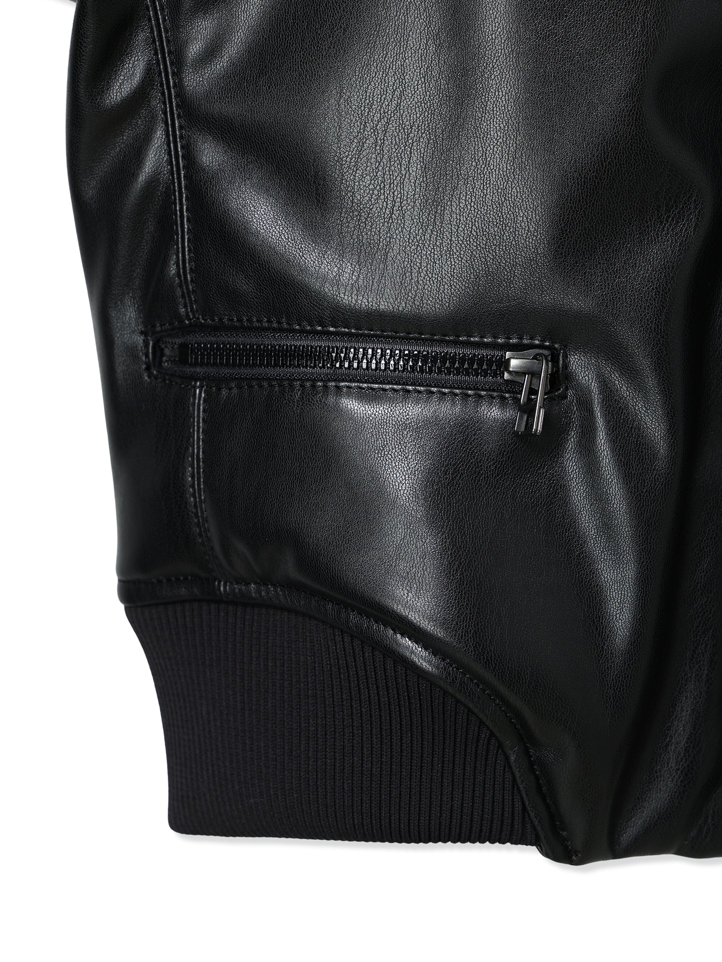 VEGAN LEATHER SHORT TRUCK JACKET