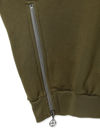 ROYAL TERRY 3D SIDE ZIP CREWNECK SWEAT SHIRT