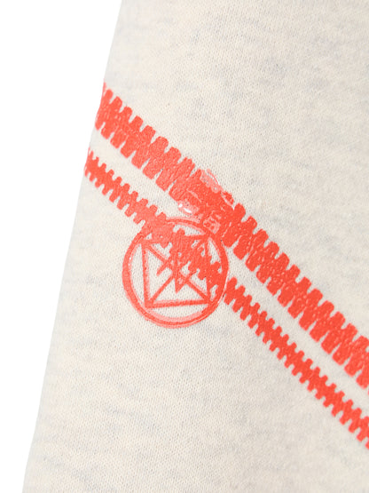 PRINT TERRY DIAGONAL ZIP JOGGER PANTS