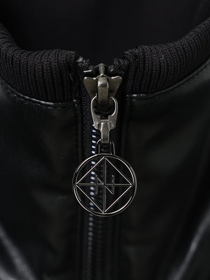 VEGAN LEATHER SHORT TRUCK JACKET