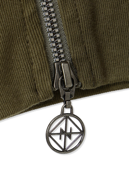 ROYAL TERRY 3D SIDE ZIP CREWNECK SWEAT SHIRT