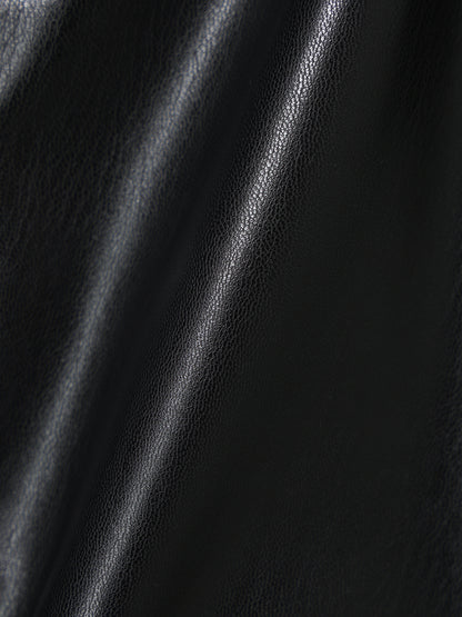 VEGAN LEATHER SHORT TRUCK JACKET